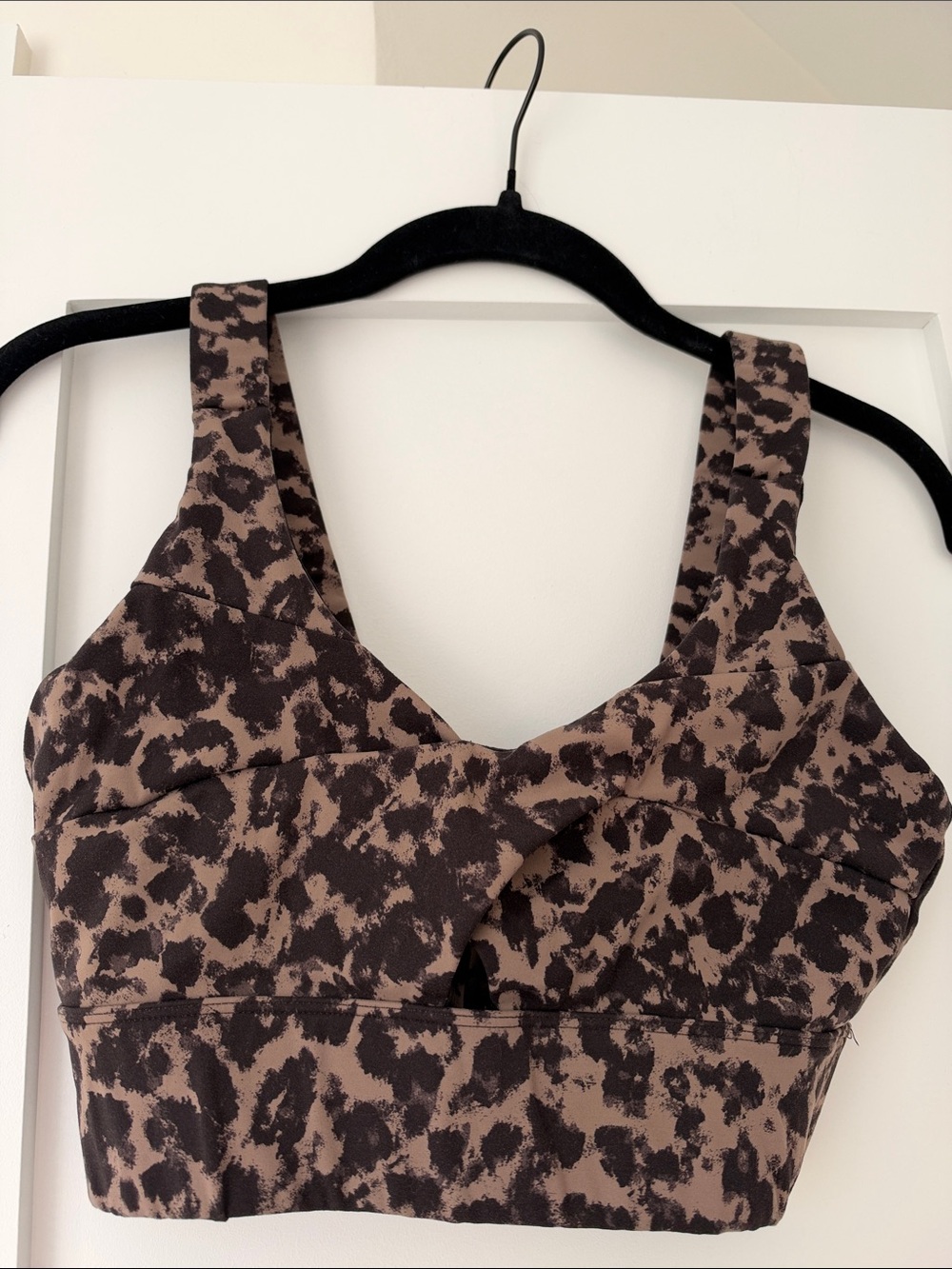 Varley Leopard Print Scoop Sports Bra